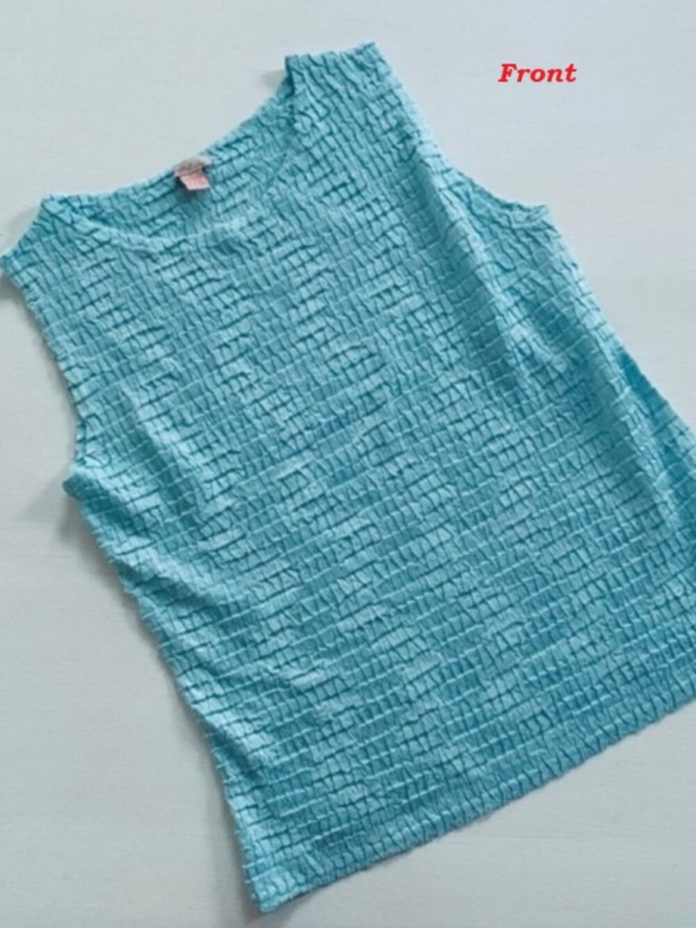 BELINA Sleeveless Tank / Shell - Aqua - XL - NWOT - Picture 4 of 8